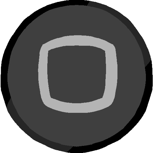 A simplified drawing of the PSP Square Action Button.